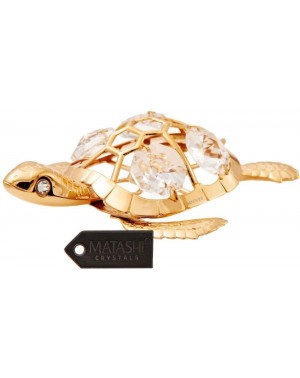 Ornaments 24k Gold Plated Exquisite Frog or Turtle Ornament Made with Genuine Crystals for Christmas Decoration Tabletop Birt...