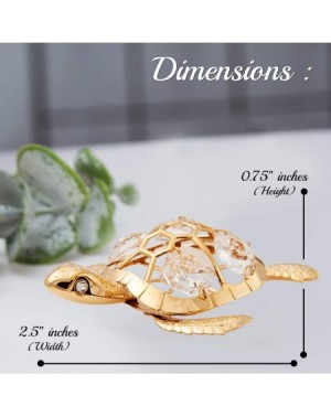 Ornaments 24k Gold Plated Exquisite Frog or Turtle Ornament Made with Genuine Crystals for Christmas Decoration Tabletop Birt...