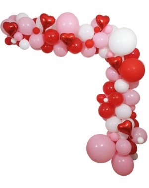 Balloons 133PCS Engagement Party Balloons Arch and Garland- Valentine Color Red Pink White Balloons 18" 12" 5" Red Heart Myla...