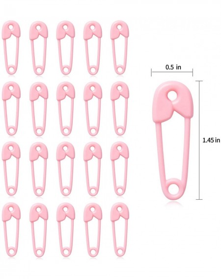 Party Games & Activities 144 pieces of plastic safety pin girl baby shower preferred charm (Pink) - Pink - CL19CXKMQAQ $10.39