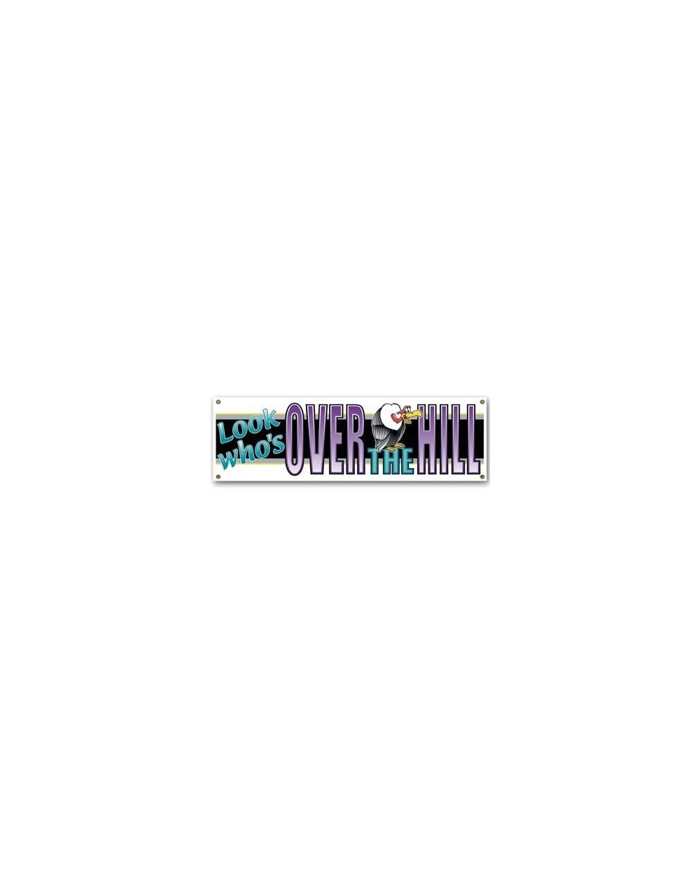Banners & Garlands Look Who's Over The Hill Sign Banner - 5ft - C01103X9GAP $9.82