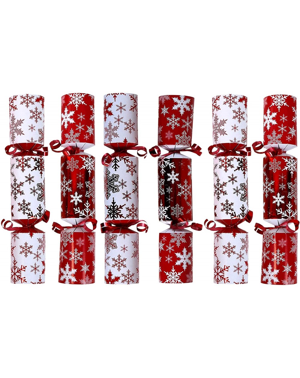 Favors 9-inch Christmas No-Snap Party Favor- Red Snowflakes- 6-Pack - C618LHKS6D9 $11.10
