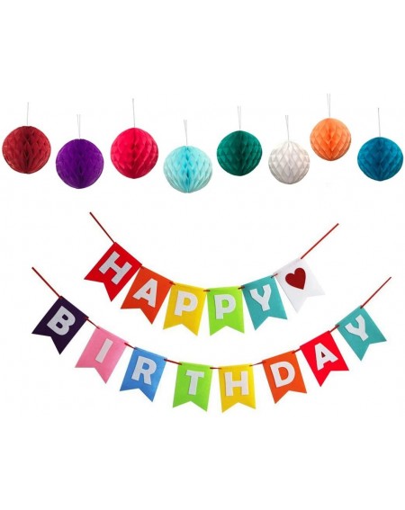Banners & Garlands It's Party Time Happy Birthday Banner - Perfect Birthday Decorations for All Ages with Set of 8 Tissue Pap...