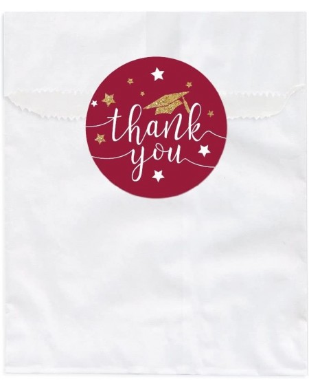 Favors Burgundy Maroon and Gold Glittering Graduation Party Collection- Favor Bag DIY Party Favors Kit- Graduation Thank You!...