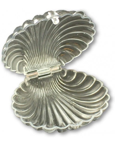 Favors 2.5 Inch Clear Plastic Seashell Clam Shell Party Favors 12 Pieces - Clear - C2180NKS0XA $11.67
