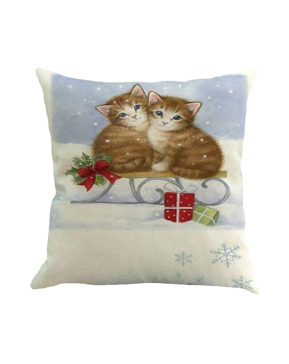 Swags Christmas Decor Christmas Pillow Cover Pillowcases Decorative Sofa Cushion Cover 45x45cm- Christmas Ornaments Advent Ca...