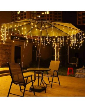 Outdoor String Lights LED Icicle Lights- 360 LED 29.5ft 8 Modes Window Curtain Fairy Lights with 60 drops- Led Christmas Ligh...