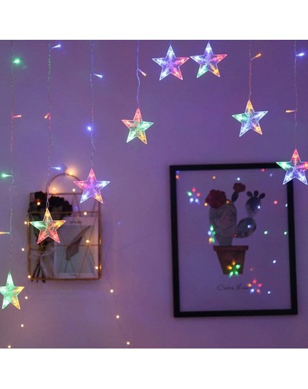 Indoor String Lights Twinkle Star LED Lights- 16 Stars Curtain String Lights for Christmas Decoration 3.5m (A) - A - C019I6NA...