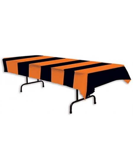 Tablecovers Orange and Black Stripes Tablecover- 54 x 108 - CZ1242TISVJ $6.49