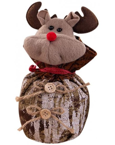 Swags Gift Christmas Child Candy Bag Cotton Santa Snowman Bag- Christmas Ornaments Advent Calendar Pillow Covers Garland Tree...