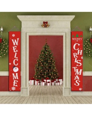 Banners & Garlands Welcome Merry Christmas Banner Christmas Hanging Sign for Indoor Outdoor Door Display Decorations - Style ...