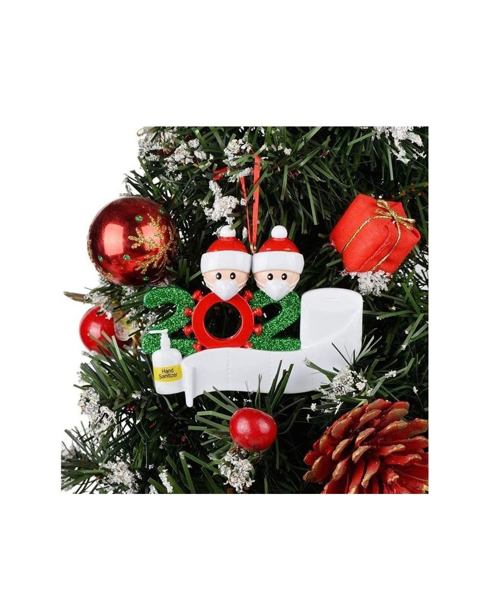 Ornaments Personalized Name Christmas Ornament Kit with Mask- 2020 Quarantine Survivor Family Christmas Decorating Kit Creati...
