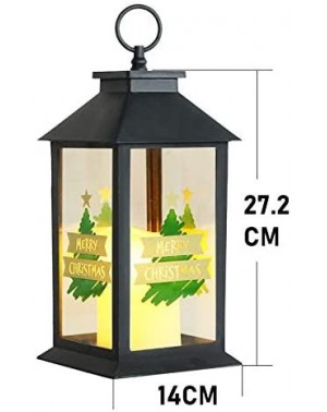Candleholders Christmas Decorative Candle Lanterns for Indoor 14" Hanging Black Lanterns with Flameless Candle Battery Operat...