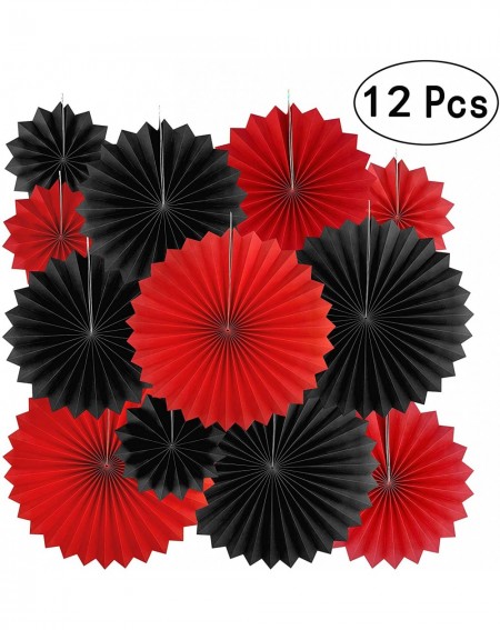 Photobooth Props Casino Party Hanging Paper Fans Decorations - Viva Las Vegas Game Night Birthday Party Wedding Bridal Shower...