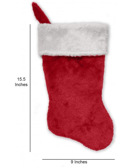 Stockings & Holders Embroidered Initial Christmas Stocking- Red and White Plush- Initial R - CC18L2SKLUD $12.93