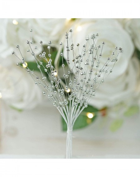 Favors 144 pcs Silver Beaded Pearl Sprays - Wedding Party Home Crafts DIY Centerpieces Favors Decorations - Silver - CQ18DZAG...