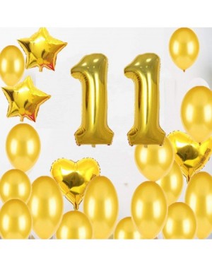 Balloons Sweet 11th Birthday Decorations Party Supplies-Gold Number 11 Balloons-11th Foil Mylar Balloons Latex Balloon Decora...