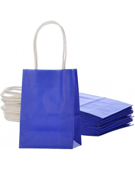 Party Favors Small Royal Blue Paper Bag with Handle Party Favours Bag 6x4.5x2.5 inch for Wedding Birthday Baby Shower Recycle...