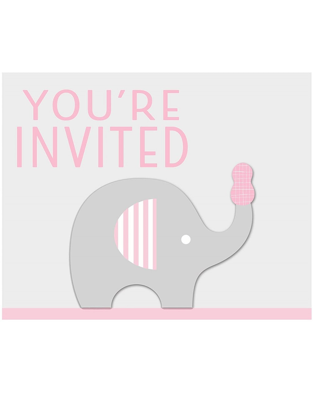 Invitations Little Peanut Girl Elephant Invitations- 24 ct - CJ18XGX7ZR0 $26.87