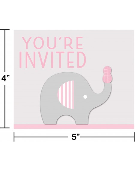 Invitations Little Peanut Girl Elephant Invitations- 24 ct - CJ18XGX7ZR0 $26.87