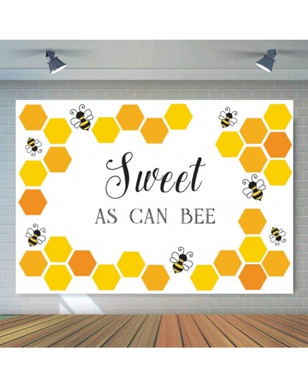 Photobooth Props Sweet As Can Bee Baby Shower Backdrop Yellow Honeycomb Bee-Day Birthday Party Decoration Banner Background B...