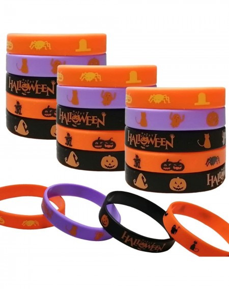 Party Favors 48PCS Halloween Party Rubber Bracelets for Kids Adult- Halloween/Trick or Tread Party Supplies Decorations Gifts...
