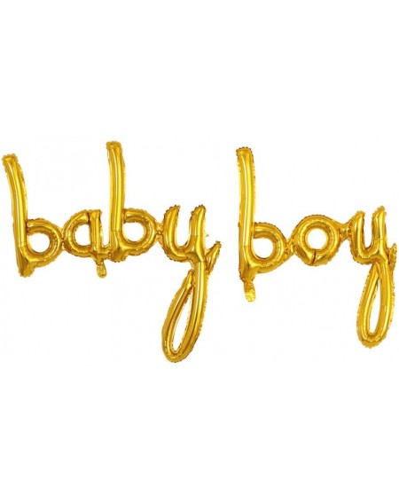 Balloons Baby Boy Balloons Handwriting Letter Baby Boy Shaped Foil Mylar Balloons for Baby Shower Kids' Boys Gender Reveal Th...