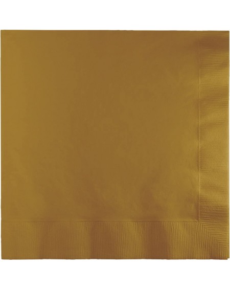 Tableware 250 Count Case Touch of Color 3-Ply Paper Dinner Napkins- Glittering Gold - Glittering Gold - CE11J55PGP7 $39.36