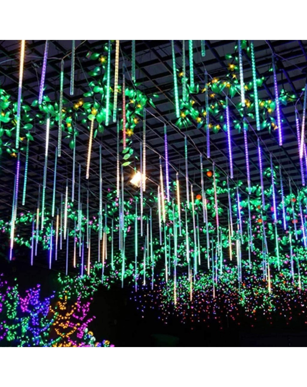Outdoor String Lights Falling Rain Decoration Lights-Waterproof LED Meteor Shower Lights- 30cm 2 Tube LED Icicle Snow Fall St...