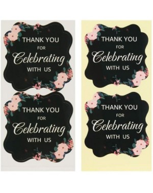 Favors Floral Garden Party Wedding Collection Adhesive Stickers-Decorative Stickers for Party Supplies-100-Pack 2"(Black Fanc...