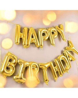 Balloons Happy Birthday Balloons Gold Balloon Banner Aluminum Foil Letters Banner Balloons for Party Supplies and Birthday De...
