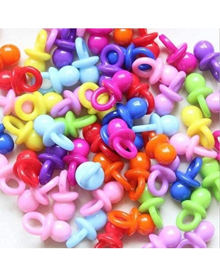 Favors WD116(50)-1221mm Candy Color Baby Pacifier Acrylic Beads Charms DIY Baptism Party Gift Favor Souvenir Baby Shower Deco...