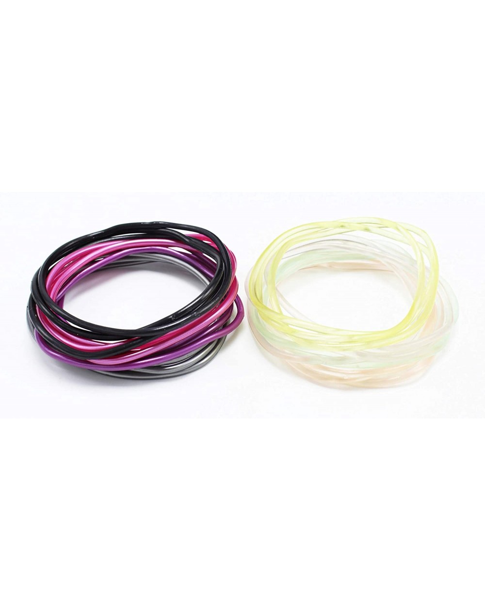 Favors 24 Piece Extra Large XL Rubber Gummy Bracelets Silicone Jelly Wristbands - C7186ZC3KOR $8.01