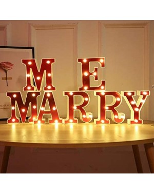 Outdoor String Lights LED Marquee Letter Lights 26 Alphabet Light Up Red Letters Sign Battery Powered Perfect for Night Light...