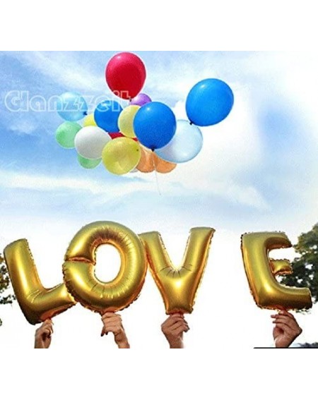 Balloons 32 Inch Gold Foil Balloons Letter A to Z Number 0 to 9 Party Wedding Birthday Decoration (Letter L) - Letter L - CR1...