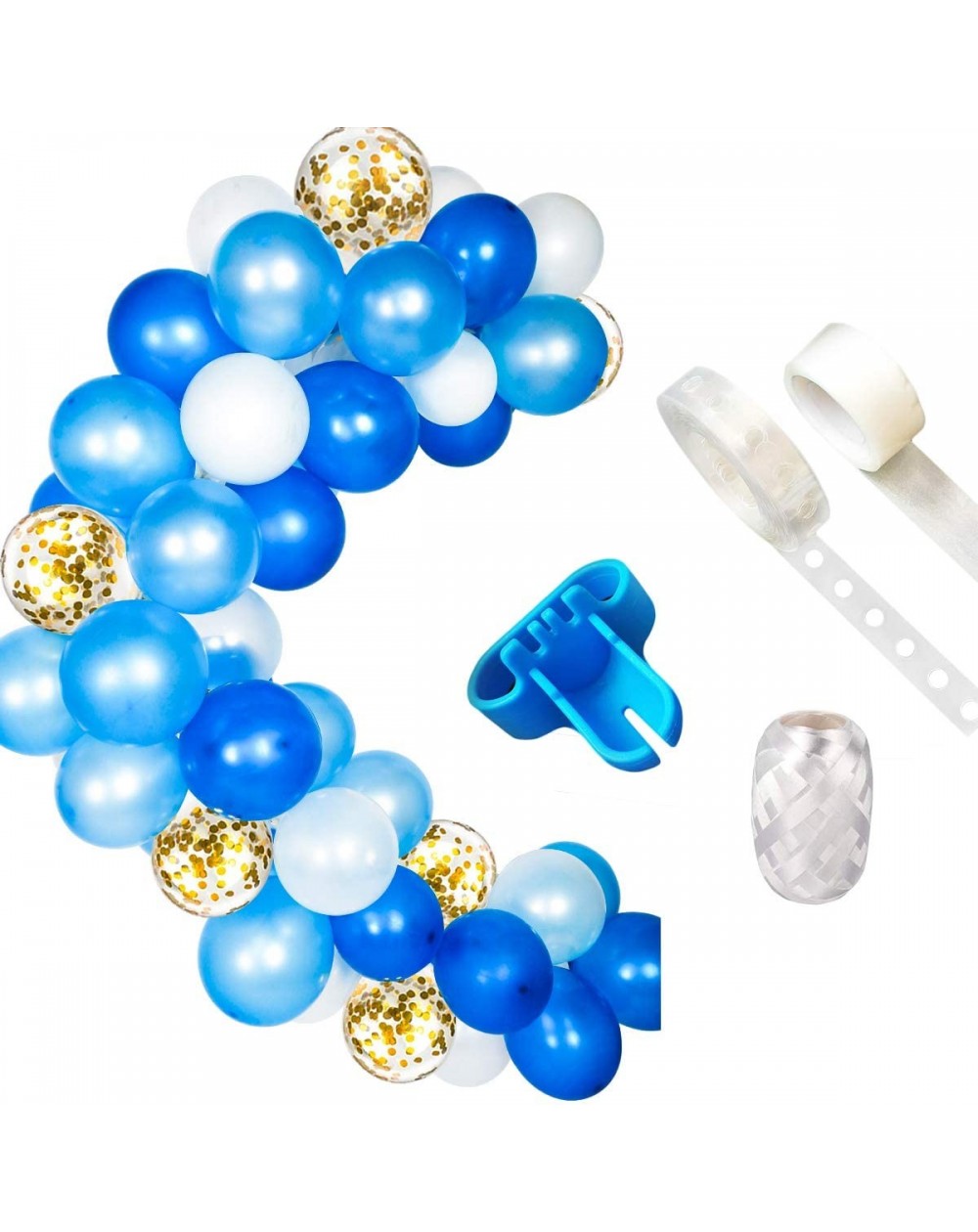 Balloons Balloon Garland Kit Balloon Arch Garland- Blue and White Balloon Arch Garland Kit (Total 114pcs) for Blue and White ...