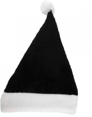 Hats Bah Humbug! Santa Claus Christmas Hat Black - CC18ZWL8ENT $10.45