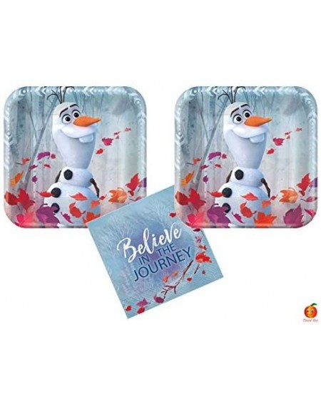 Party Packs Frozen Party Supply Bundle with Dessert Plates and Napkins for 16 Guests - C6193IGS2AT $27.22