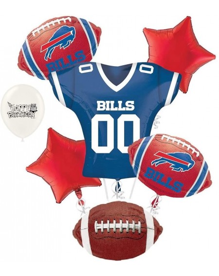 Balloons Buffalo Bills NFL Football Party Balloon Bouquet Bundle - CS18KZWXMGK $35.08