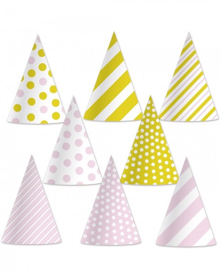 Cone Hats- 6.5"- Pink/Gold/White - C112CHRGBM1