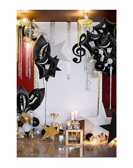 Balloons Black Star Shape Foil Balloons 18 Inch Sparkly Mylar 6 Pack for Birthday Wedding Graduation New Year Eve Party Suppl...