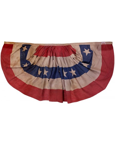 Banners & Garlands Valley Forge- Bunting Banner- Cotton- 3' x 6'- 100% Made in USA- Heritage Series- Antiqued Striped Full Fa...