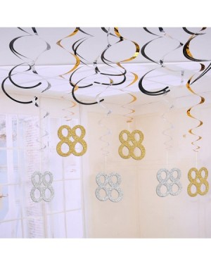 Banners & Garlands 88th Birthday Decorations Kit-Gold Silver Glitter Happy 88 years old Birthday Banner & Sparkling Celebrati...