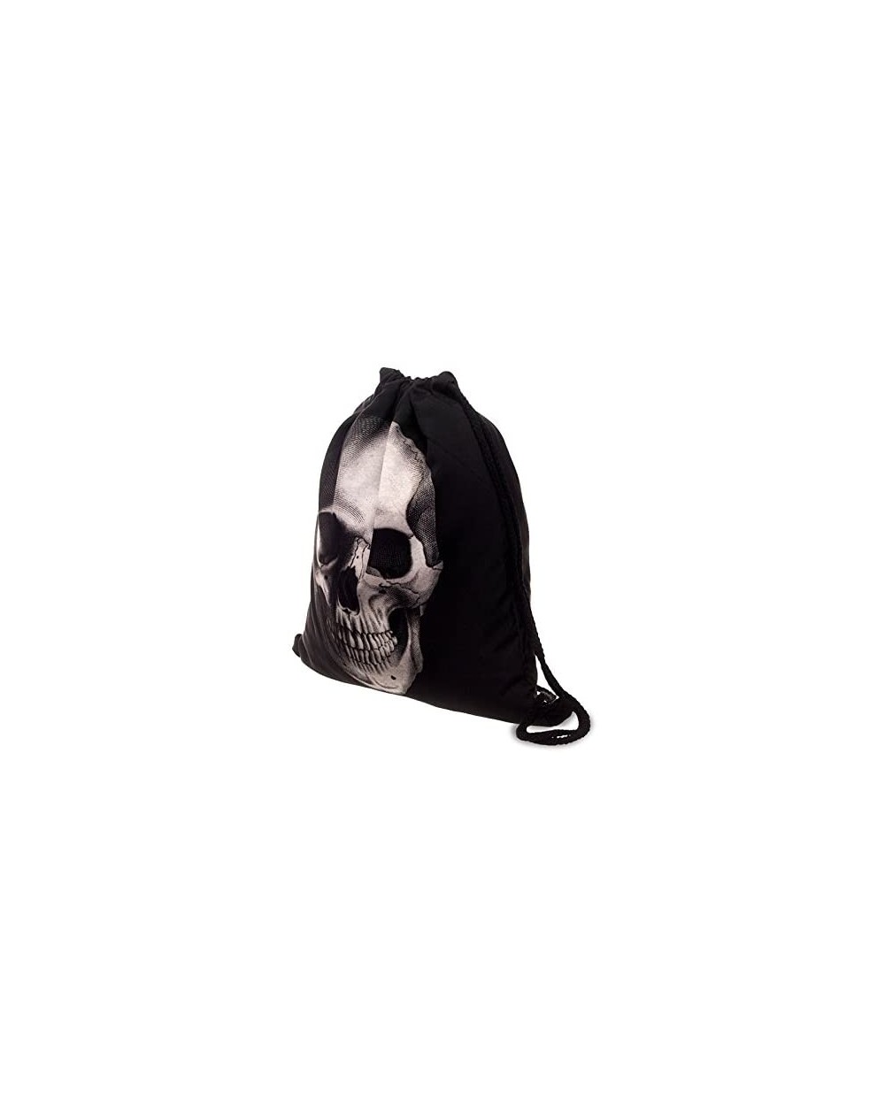 2Pack Skull Drawstring Bags for Halloween Trick or Treat Tote Backpack ...