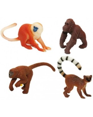 Cake & Cupcake Toppers 6PCS Safari Animal Figurines Set- Rainforest Animals Figures with Golden Monkey - C719DY87O2U $10.95