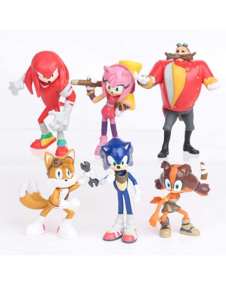 Cake & Cupcake Toppers Sonic the Hedgehog Cake Topper Figures Toy Set of 6-Party Supplies Birthday Cartoon Figure Decoration ...