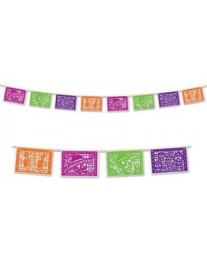 Banners & Garlands Day of the Dead Party Decorations Picado Style Pennant Banner Cutouts Hanging Whirls Door Poster - C018ES7...