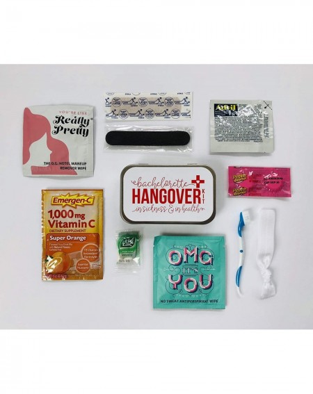Favors Complete Bachelorette Party Hangover Kits - Filled Tins - CR12O7BAR7P $33.01