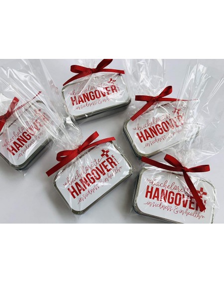 Favors Complete Bachelorette Party Hangover Kits - Filled Tins - CR12O7BAR7P $18.29