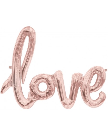 Balloons 40" Love Script-Rose Gold (Airfill Foil Balloon - Rose Gold - C412O9W1S8X $21.05